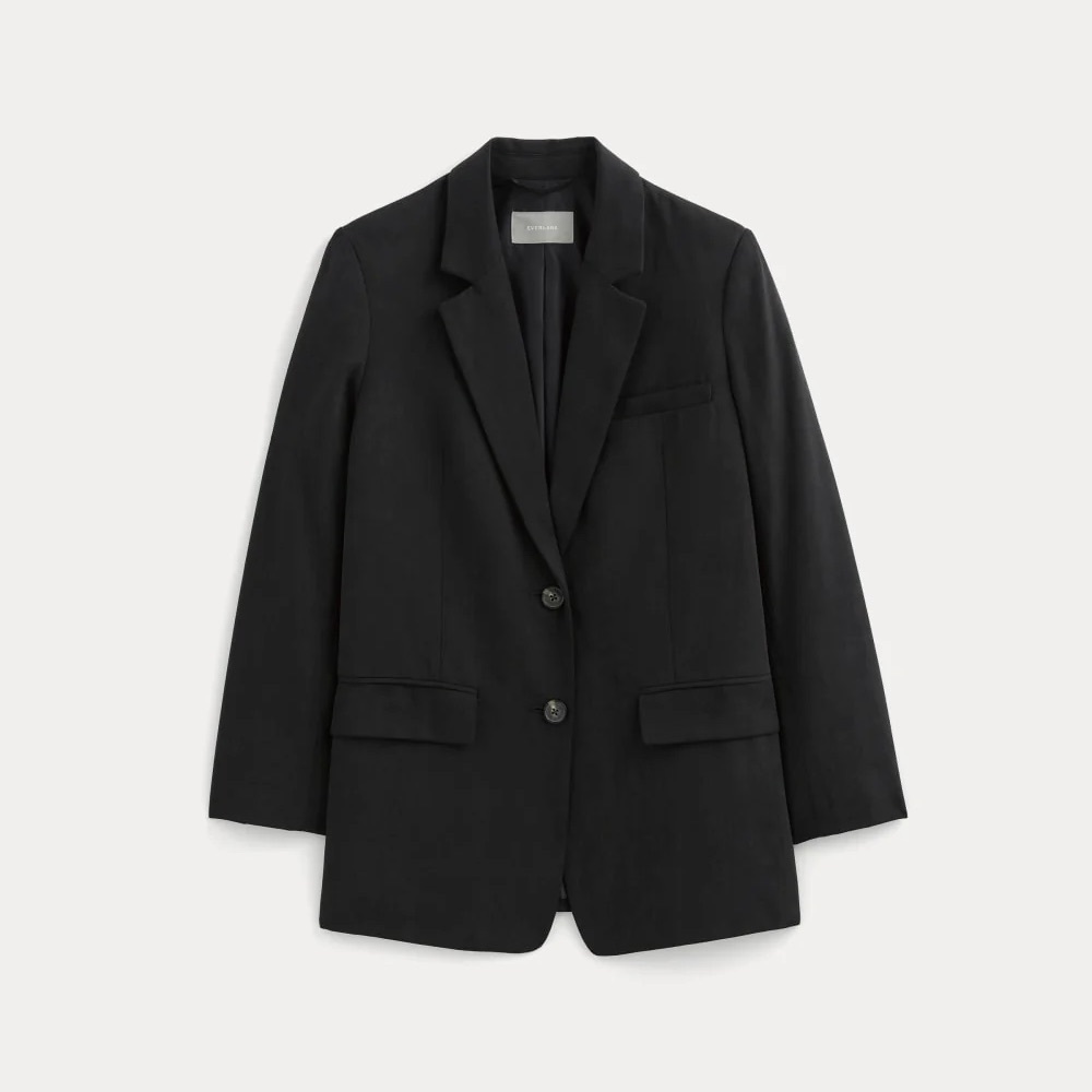 EVERLANE_THE OVERSIZED BLAZER IN WOOL, black, 6 - like new
